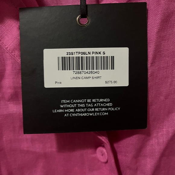 Cynthia Rowley linen camp shirt - Picture 7 of 7